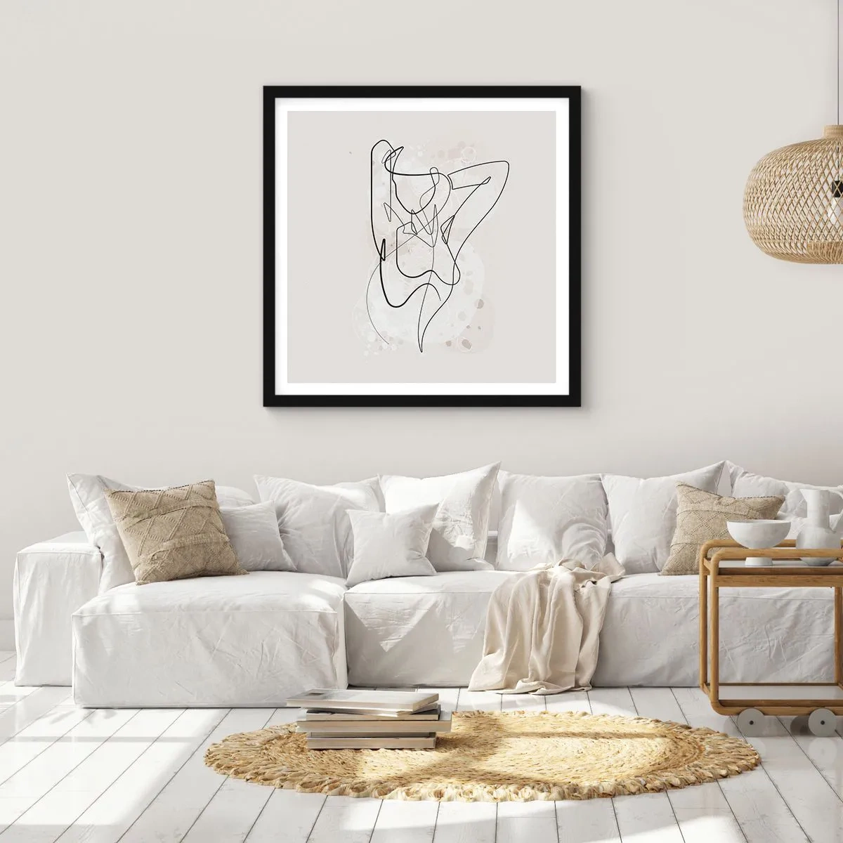 Affiche dans un cadre noir - Poster - L'art de la séduction - 60x60 cm