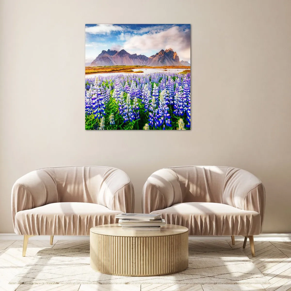 Impression sur verre - Image sur verre - La force et l'austérité côtoient la douceur - 60x60 cm