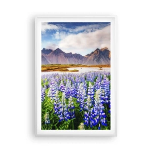 Affiche dans un cadre blanc - Poster - La force et l'austérité côtoient la douceur - 61x91 cm
