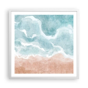 Affiche dans un cadre blanc - Poster - Abstraction du nuage - 60x60 cm