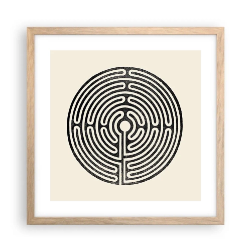 Affiche dans un chêne clair - Poster - Ordre mystérieux - 40x40 cm