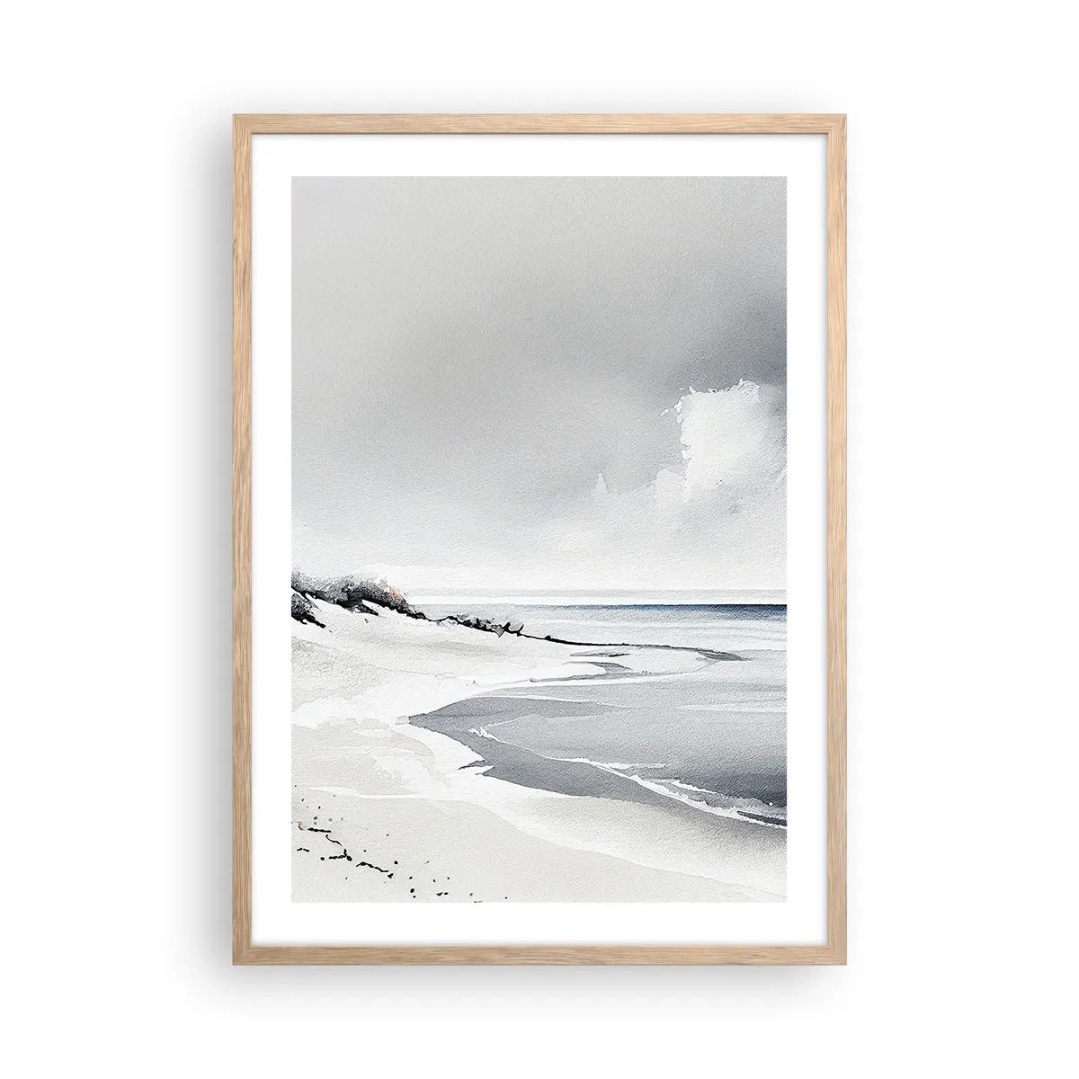 Affiche dans un chêne clair - Poster - Ensemble depuis toujours - 50x70 cm