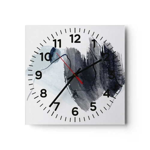 Horloge murale - Pendule murale - Intensité et mouvement - 40x40 cm