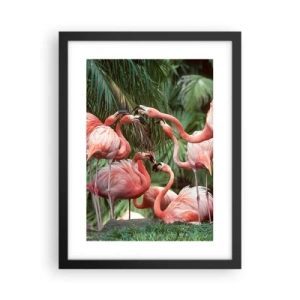 Affiche dans un cadre noir - Poster - Potins d'après-midi - 30x40 cm