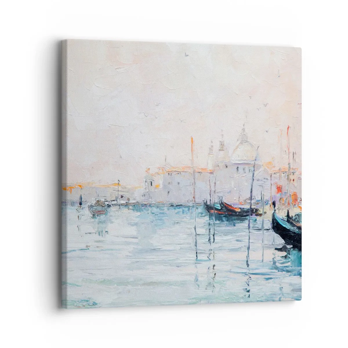 Impression sur toile - Image sur toile - Derrière l'eau, derrière le brouillard - 30x30 cm