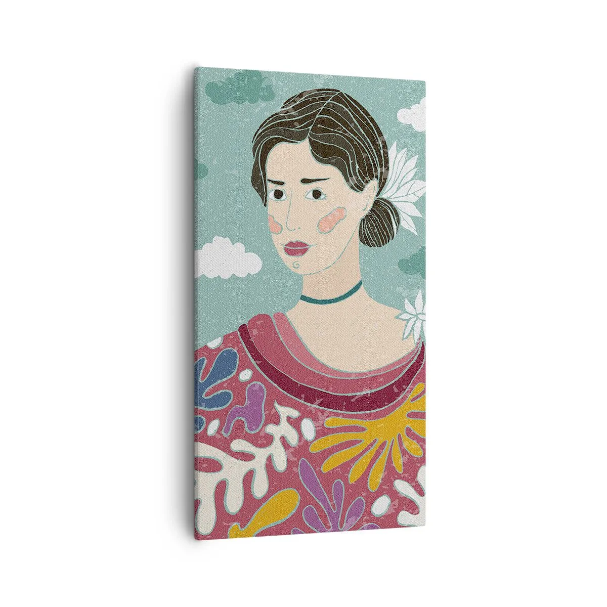 Impression sur toile - Image sur toile - Avec de la mélancolie dans les yeux - 55x100 cm