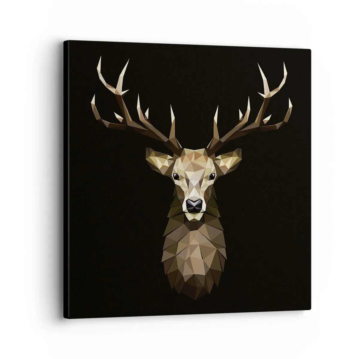 Impression sur toile - Image sur toile - Cerf cubique - 30x30 cm