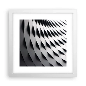 Affiche dans un cadre blanc - Poster - A la surface des vagues - 30x30 cm