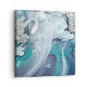 Impression sur toile - Image sur toile - Courants bleus - 30x30 cm