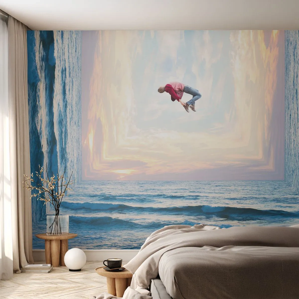 Papier Peint Photo Premium Sand - Vers une autre dimension - Abstraction, Homme, Nature - 250x175 cm