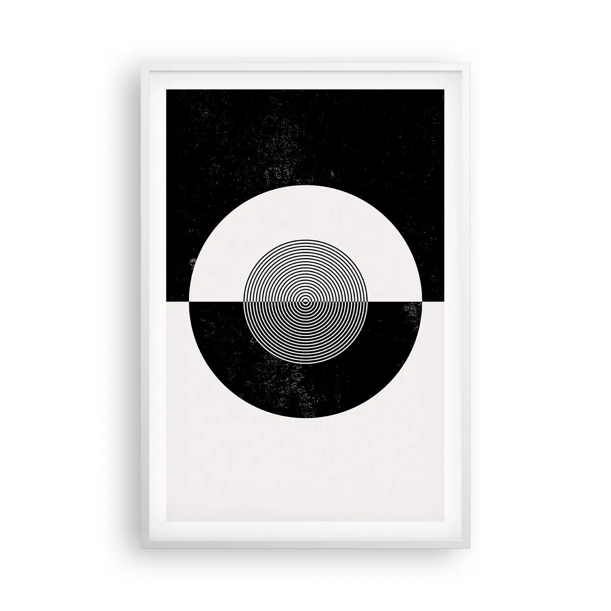 Affiche dans un cadre blanc - Poster - Harmonie de noir et blanc - 61x91 cm