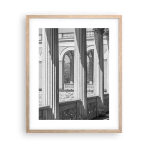 Affiche dans un chêne clair - Poster - Arcade ensoleillée - 40x50 cm