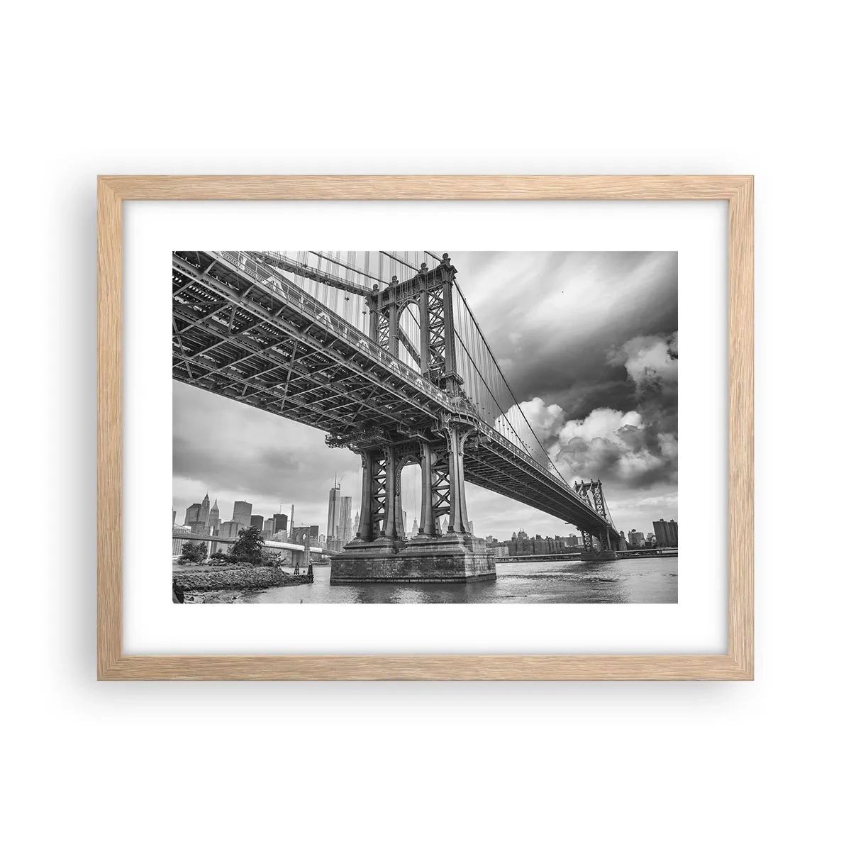 Affiche dans un chêne clair - Poster - Au coeur de la ville - 40x30 cm