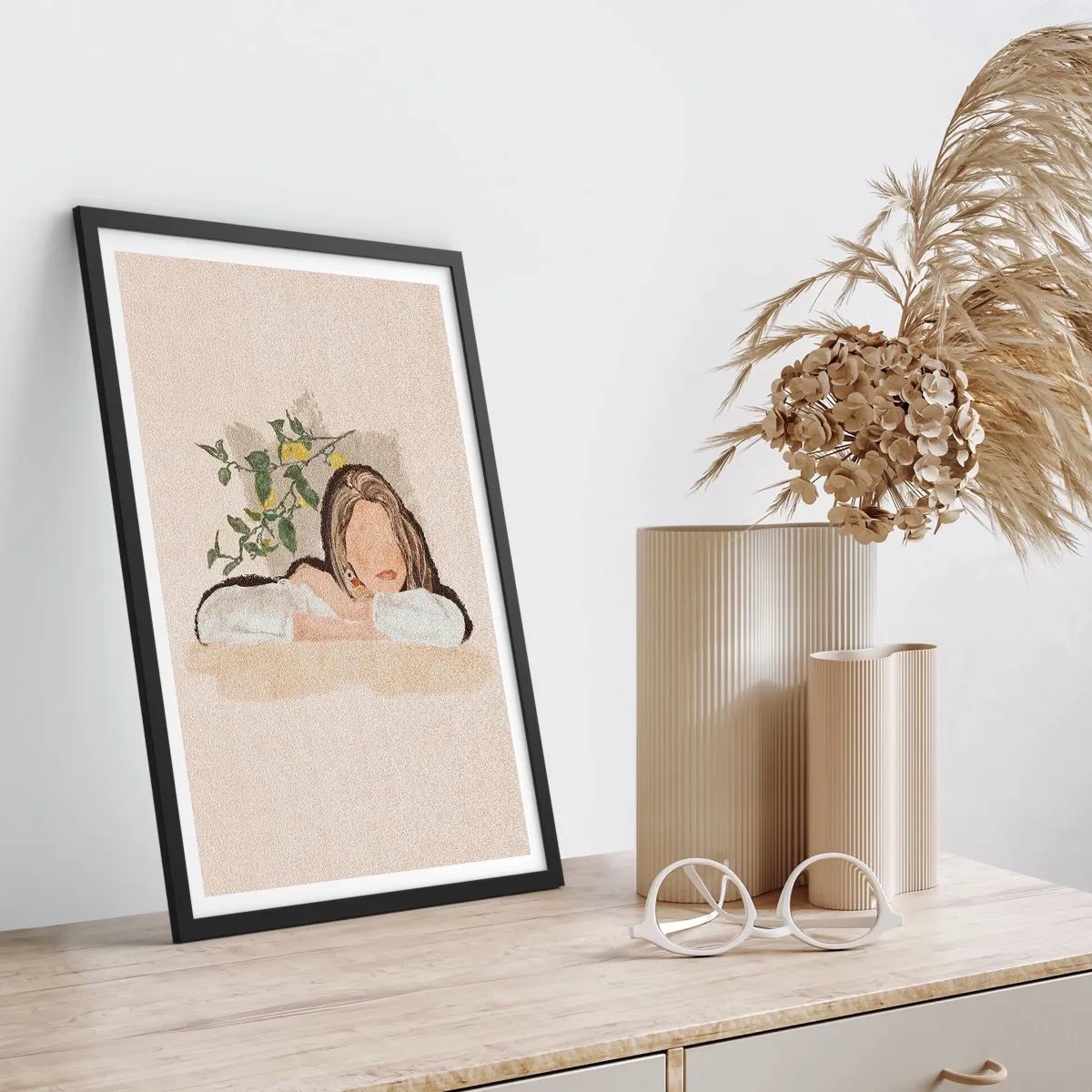 Affiche dans un cadre noir - Poster - La beauté du sud - 61x91 cm