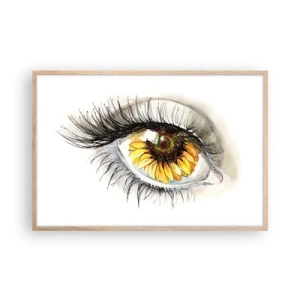 Affiche dans un chêne clair - Poster - Un look aussi chaud que l'été - 91x61 cm