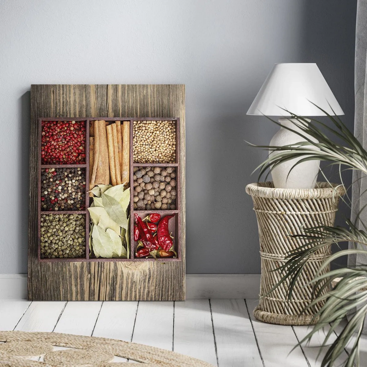 Impression sur toile - Image sur toile - Ordre des formes, bouquet d'arômes - 65x120 cm