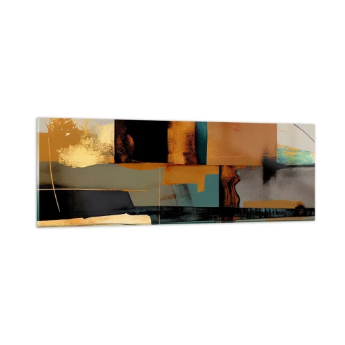 Impression sur verre - Image sur verre - Abstraction – lumière et ombre - 90x30 cm