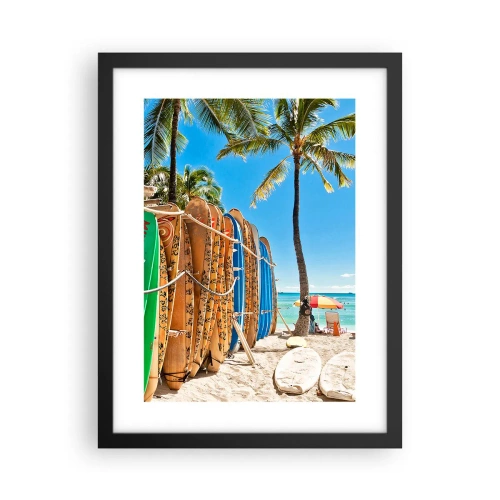 Affiche dans un cadre noir - Poster - Jeux ensoleillés - 30x40 cm