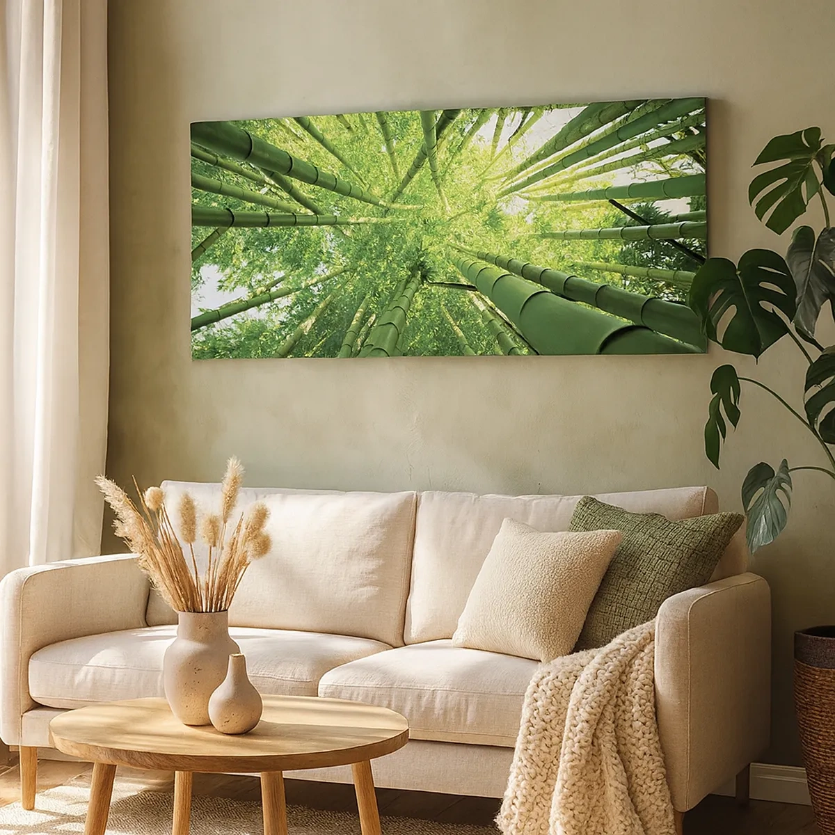 Impression sur toile - Image sur toile - Dans une bambouseraie - 30x30 cm