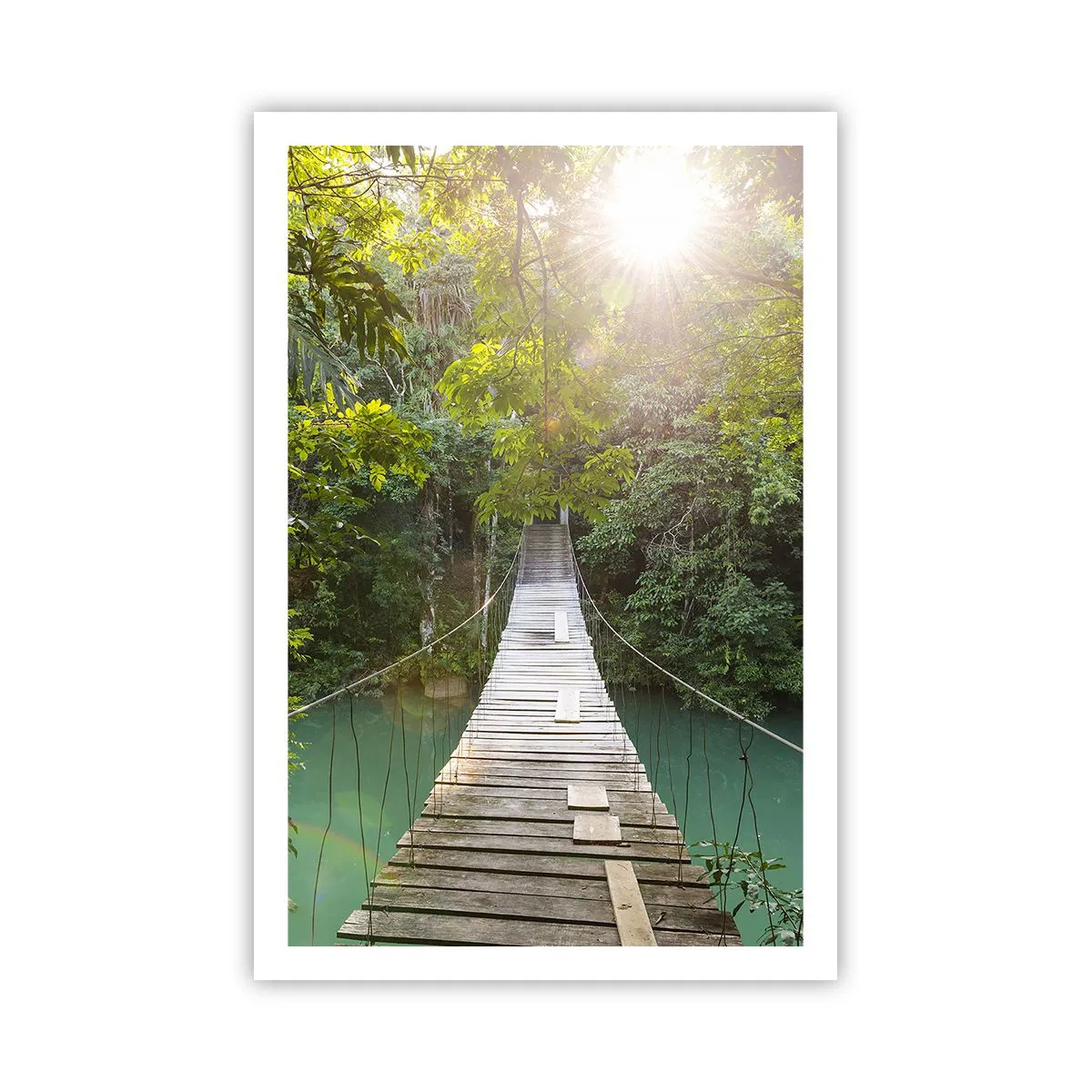 Affiche - Poster - De l'eau azur à la forêt azur - 61x91 cm