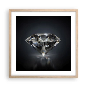 Affiche dans un chêne clair - Poster - La meilleure amie - 50x50 cm