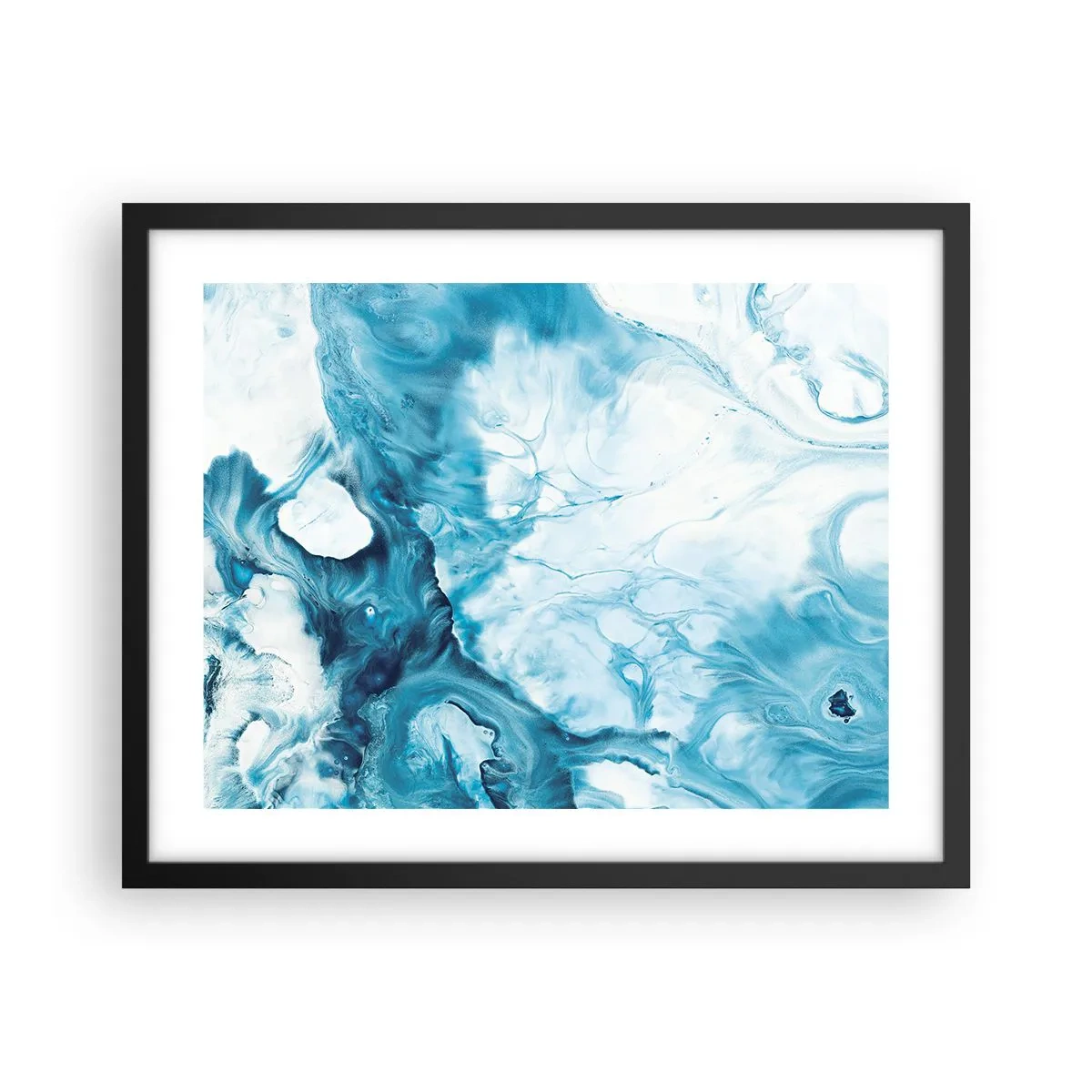 Affiche dans un cadre noir - Poster - Concert de bleu - 50x40 cm