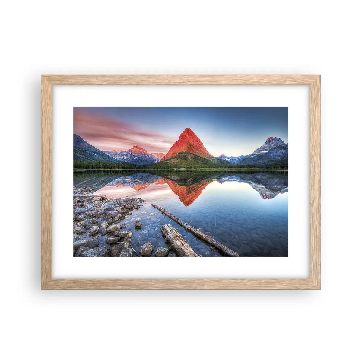 Affiche dans un chêne clair - Poster - Chaleur et fraicheur - 40x30 cm