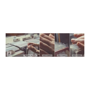 Échantillon de Papier Peint Premium Sand - A la recherche d'émotions - Vinyle, Musique, Magasin de musique - 100x30 cm