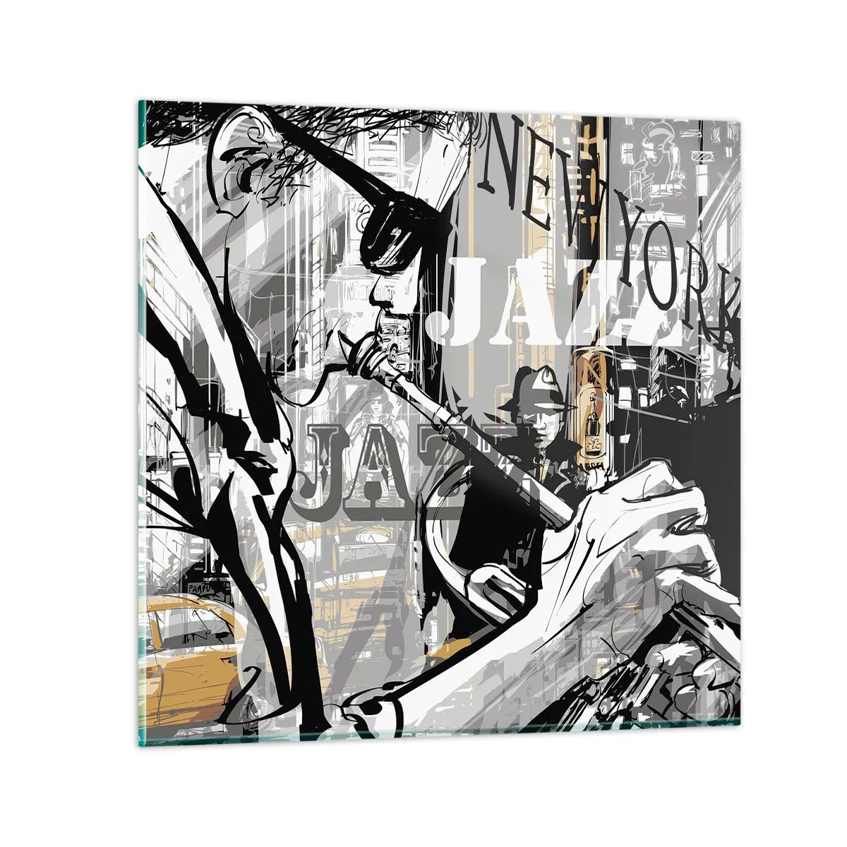 Impression sur verre - Image sur verre - Au rythme de New York - 60x60 cm