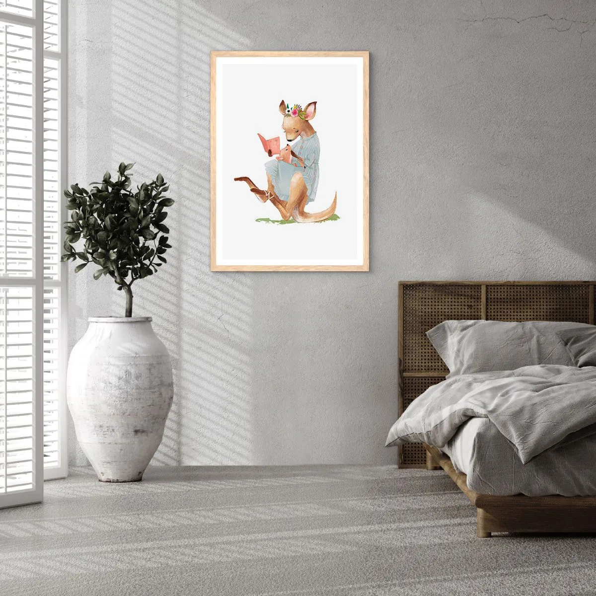 Affiche dans un chêne clair - Poster - Lis-moi maman - 30x40 cm