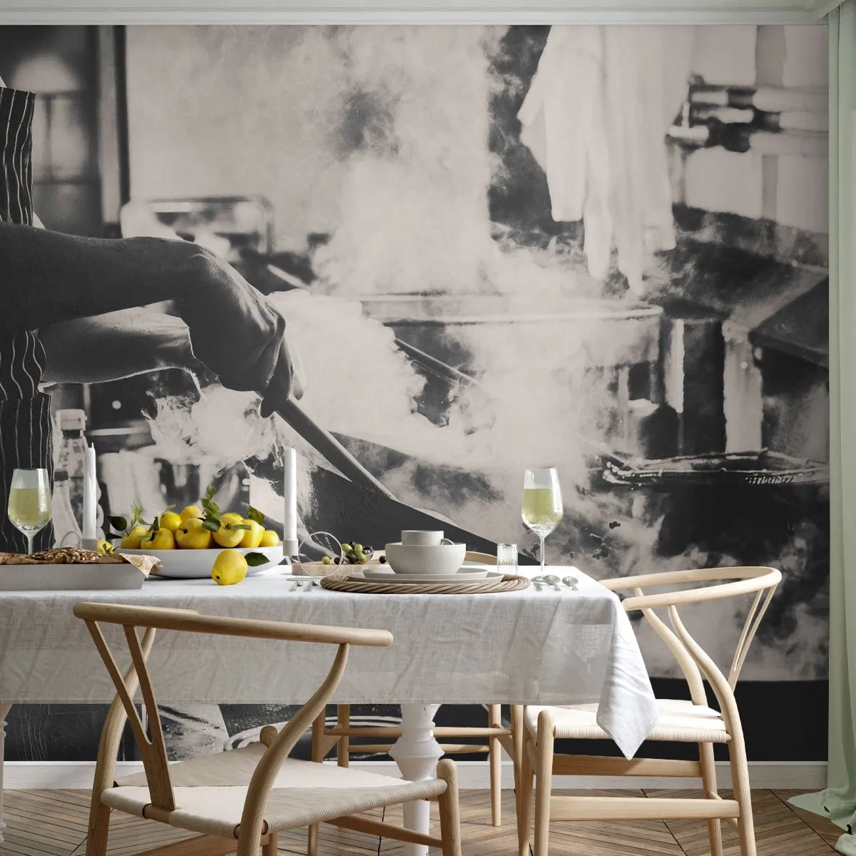Papier Peint Photo Premium Sand - Alchimie des saveurs - Cuisine, La gastronomie, Restaurant - 450x315 cm
