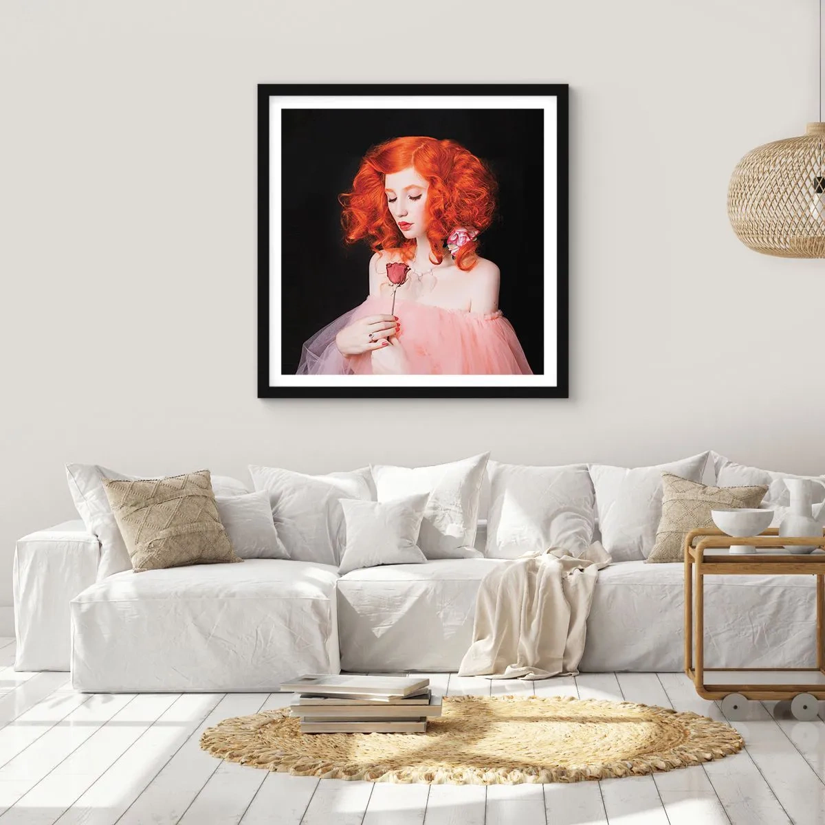 Affiche dans un cadre noir - Poster - De style baroque - 50x50 cm