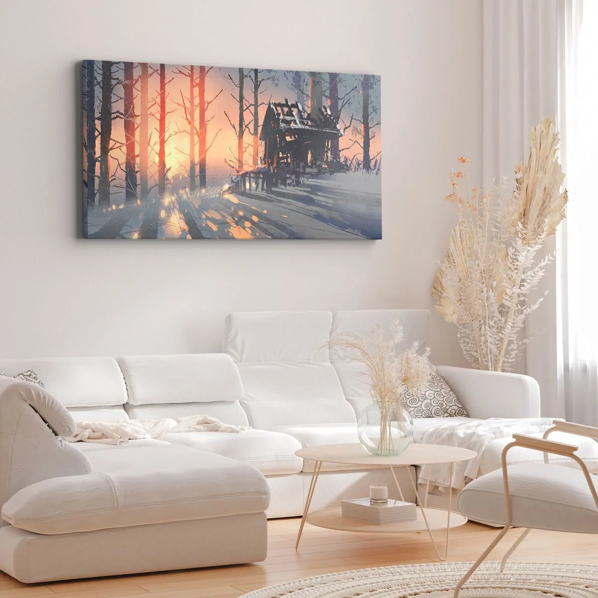 Impression sur toile - Image sur toile - Seul le soleil regarde ici - 90x30 cm