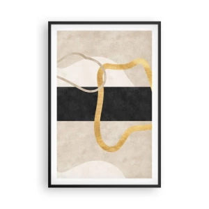 Affiche dans un cadre noir - Poster - Formes emmellées - 61x91 cm