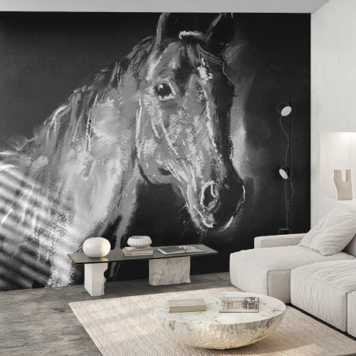 Papier Peint Photo Premium Canvas - L'éclat d'une âme noble - Animaux, Cheval, jument - 150x105 cm
