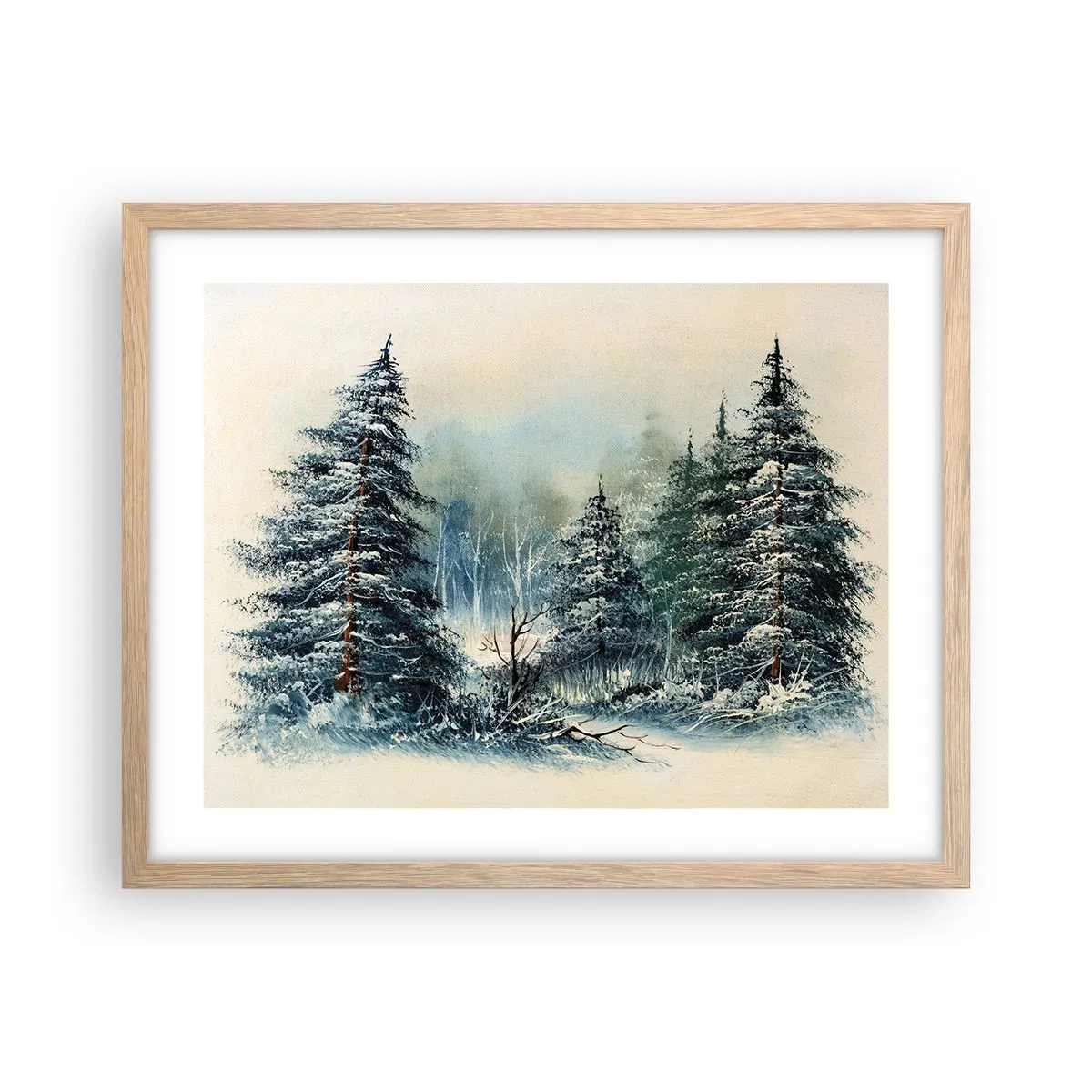 Affiche dans un chêne clair - Poster - Prêt pour les fêtes - 50x40 cm