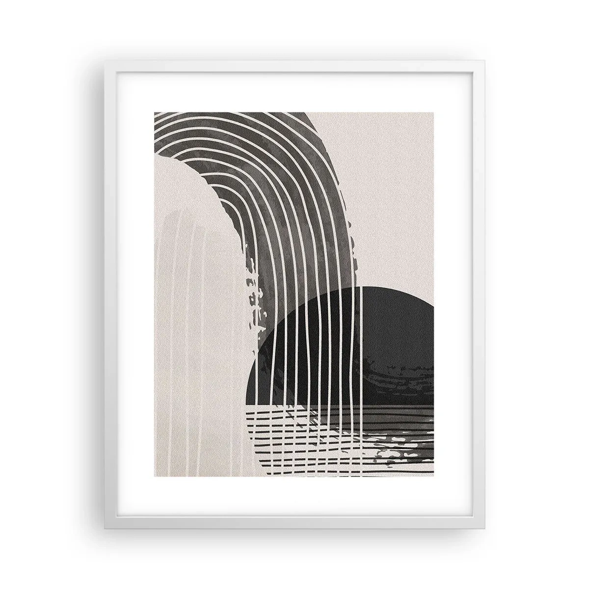 Affiche dans un cadre blanc - Poster - Aller et retour - 40x50 cm