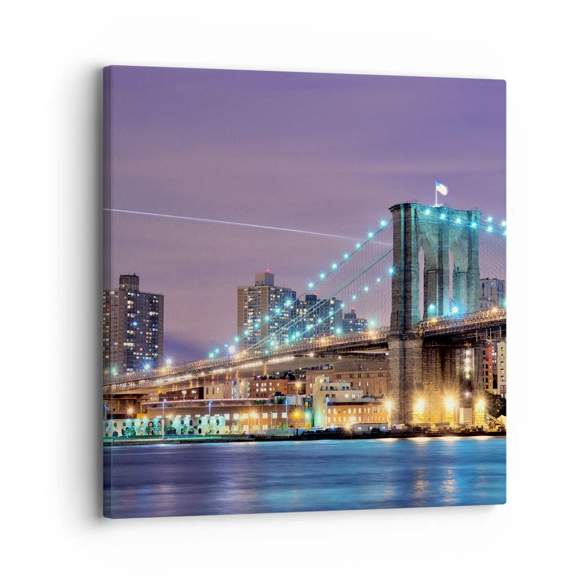 Impression sur toile - Image sur toile - Depuis de nombreuses années le pont de Brooklyn - 30x30 cm