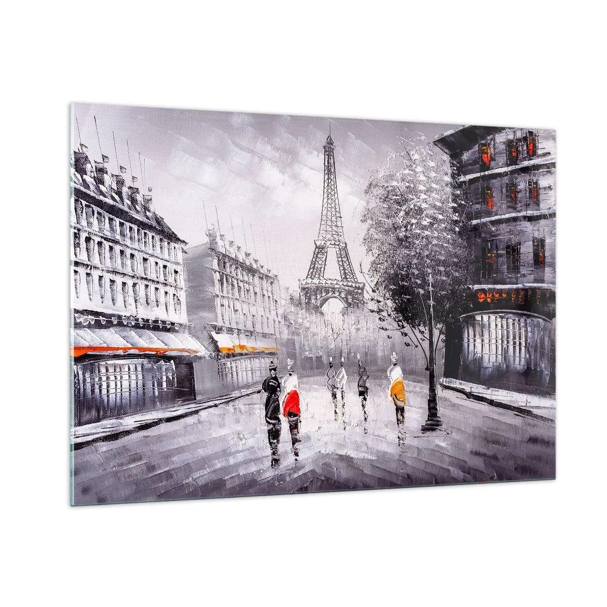 Impression sur verre - Image sur verre - Une balade parisienne - 100x70cm - Balade parisienne - Décoration murale moderne pour le salon et la chambre ARTTOR