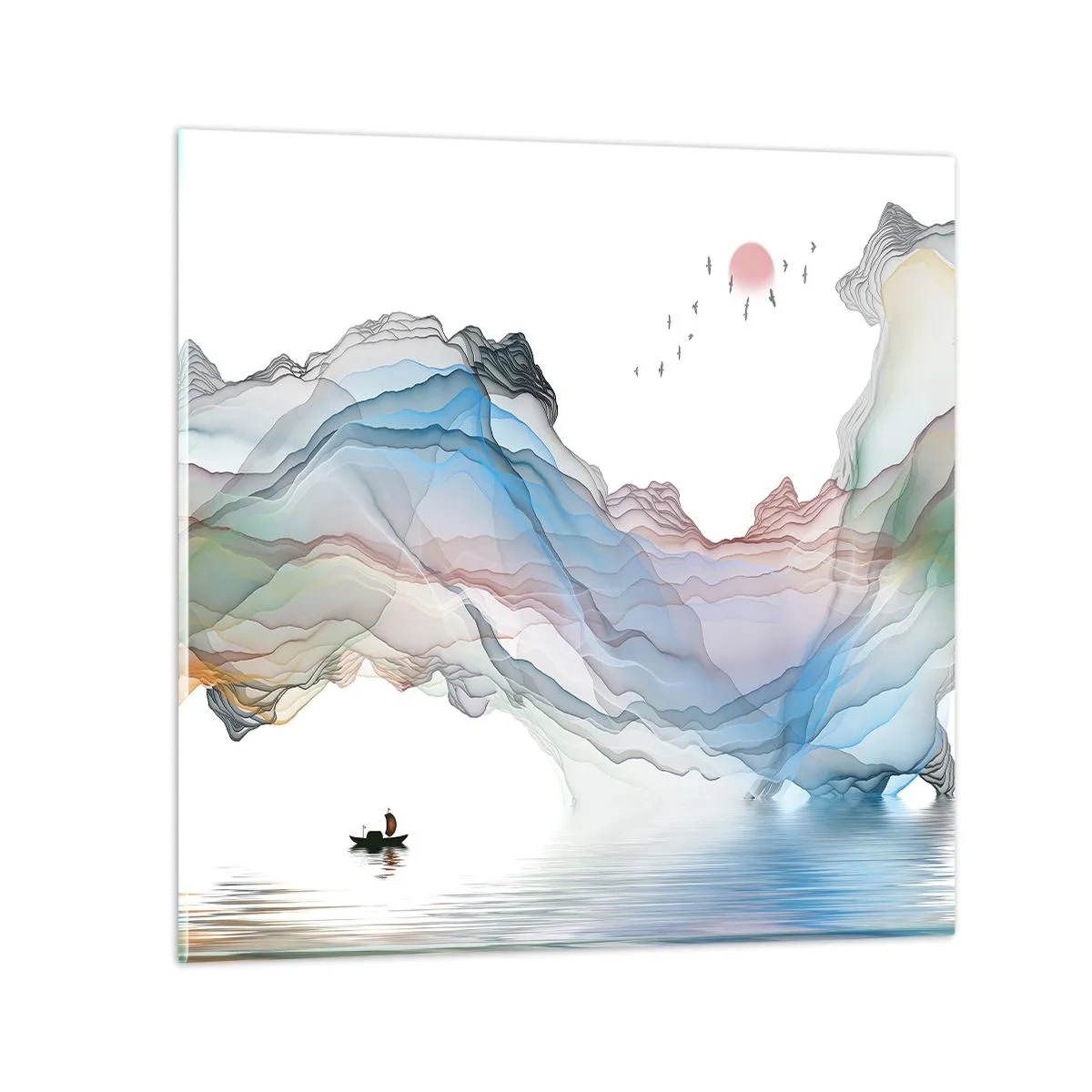 Impression sur verre - Image sur verre - Vers les montagnes de cristal - 30x30 cm