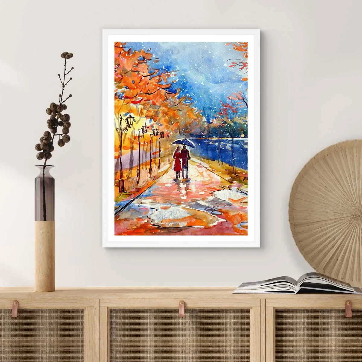 Affiche dans un cadre blanc - Poster - Ensemble jusqu'au bout du temps - 70x100 cm