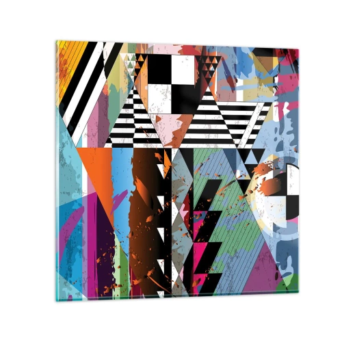 Impression sur verre - Image sur verre - Géométrique et organique - 70x70 cm