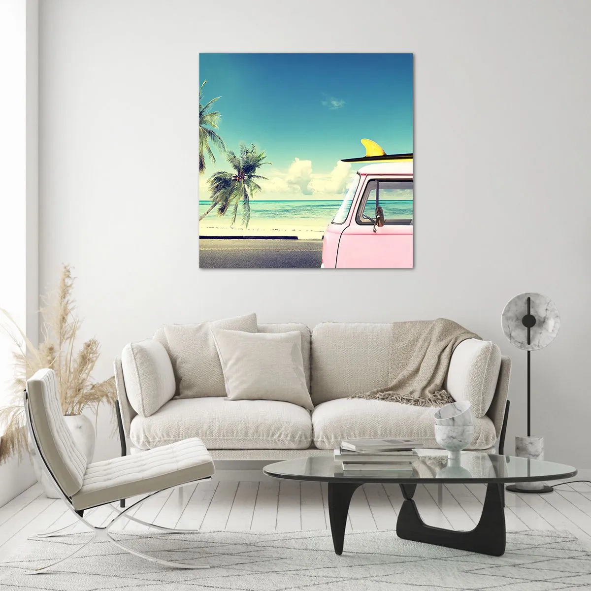 Impression sur verre - Image sur verre - Il est temps de commencer les vacances - 50x50 cm