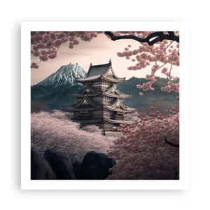 Affiche - Poster - Le pays des cerisiers en fleurs - 60x60 cm