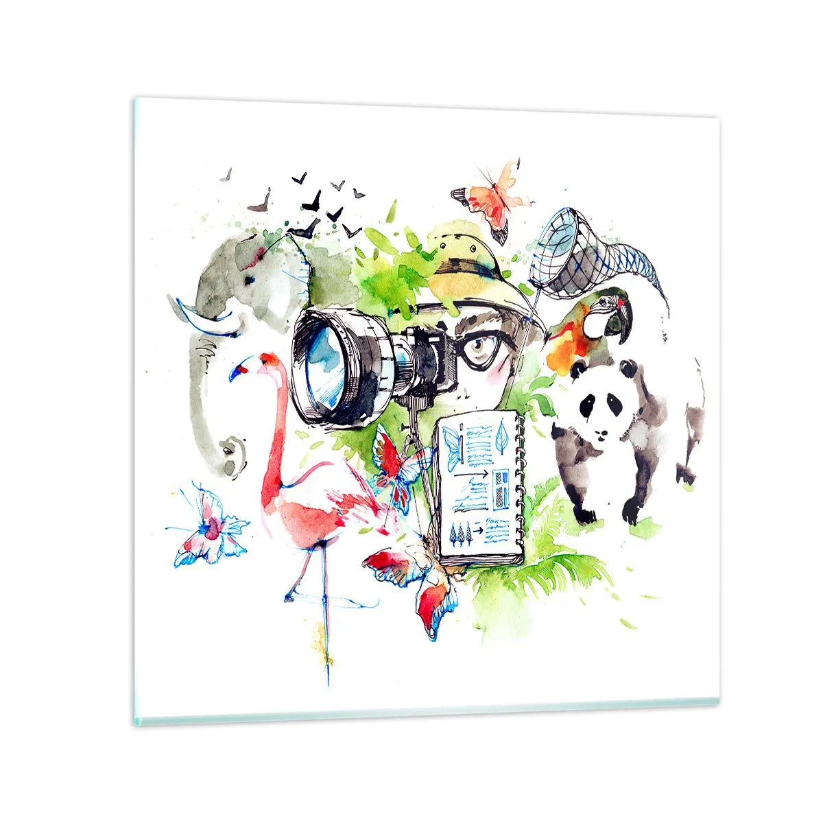 Impression sur verre - Image sur verre - Dans l'objectif d'un voyageu - 60x60 cm