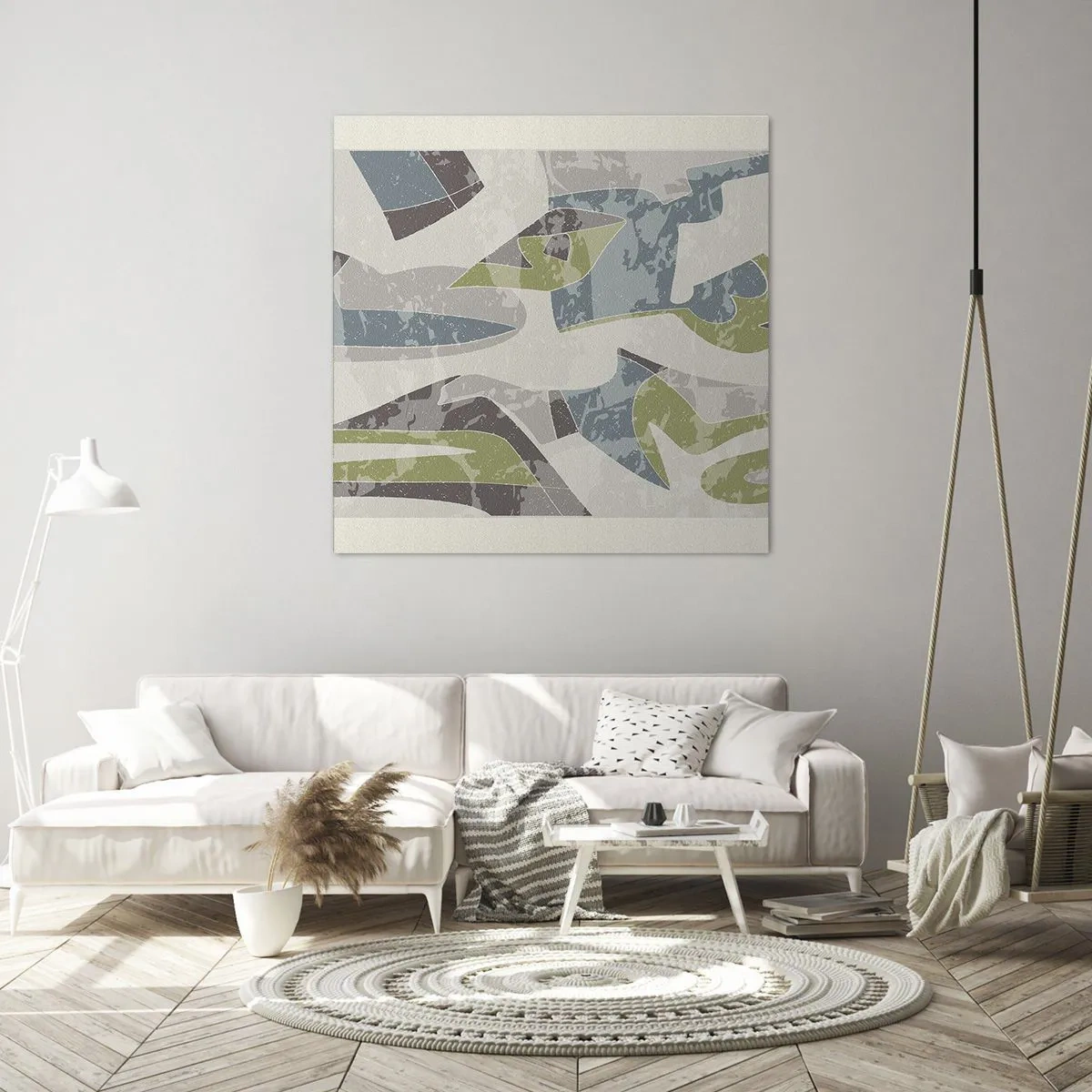 Impression sur toile - Image sur toile - Composition derrière la vitre - 40x40 cm