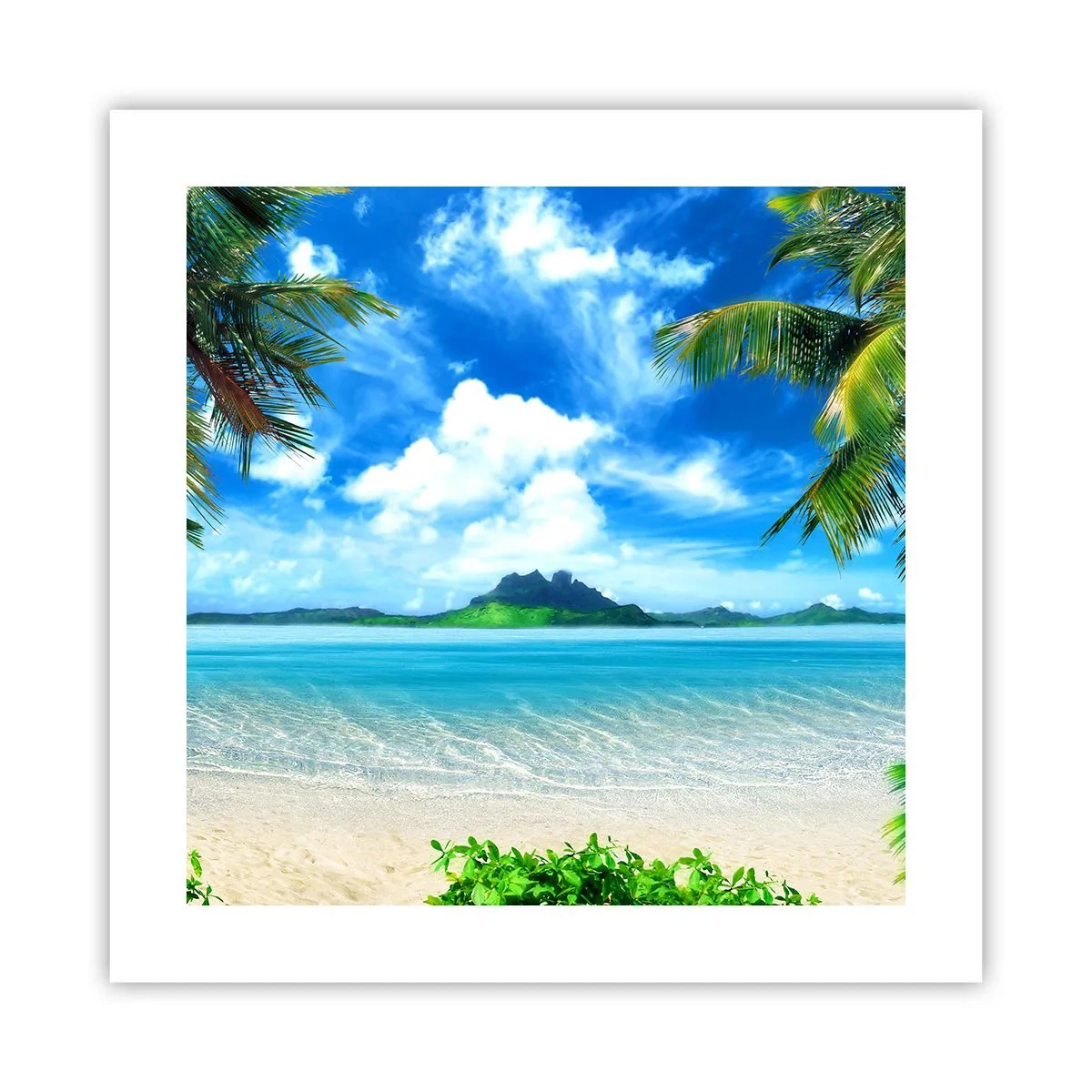 Affiche - Poster - L'azur des tropiques - 40x40 cm