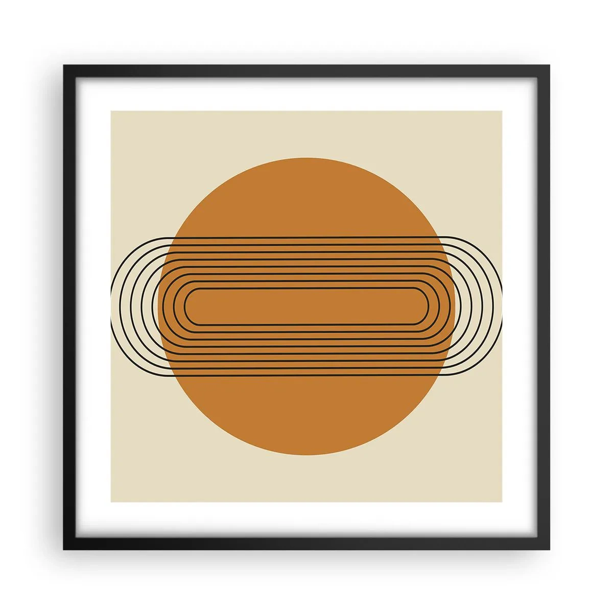 Affiche dans un cadre noir - Poster - Plan idéal - 50x50 cm