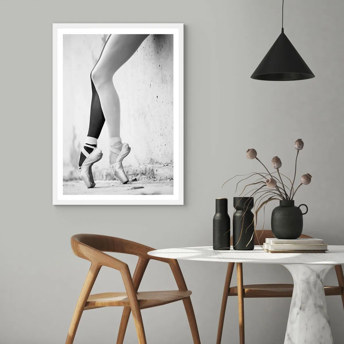 Affiche dans un cadre blanc - Poster - Ballerine, voilà ! - 70x100 cm