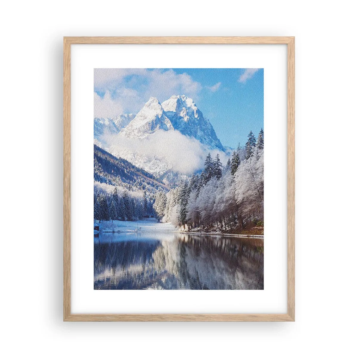 Affiche dans un chêne clair - Poster - Protecteur de la neige - 40x50 cm